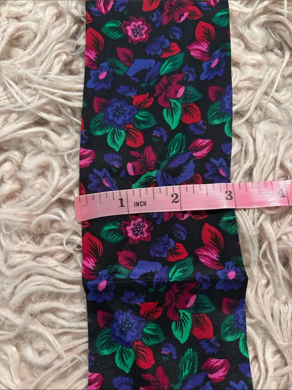 Vintage Vibrant Floral Print Scarf